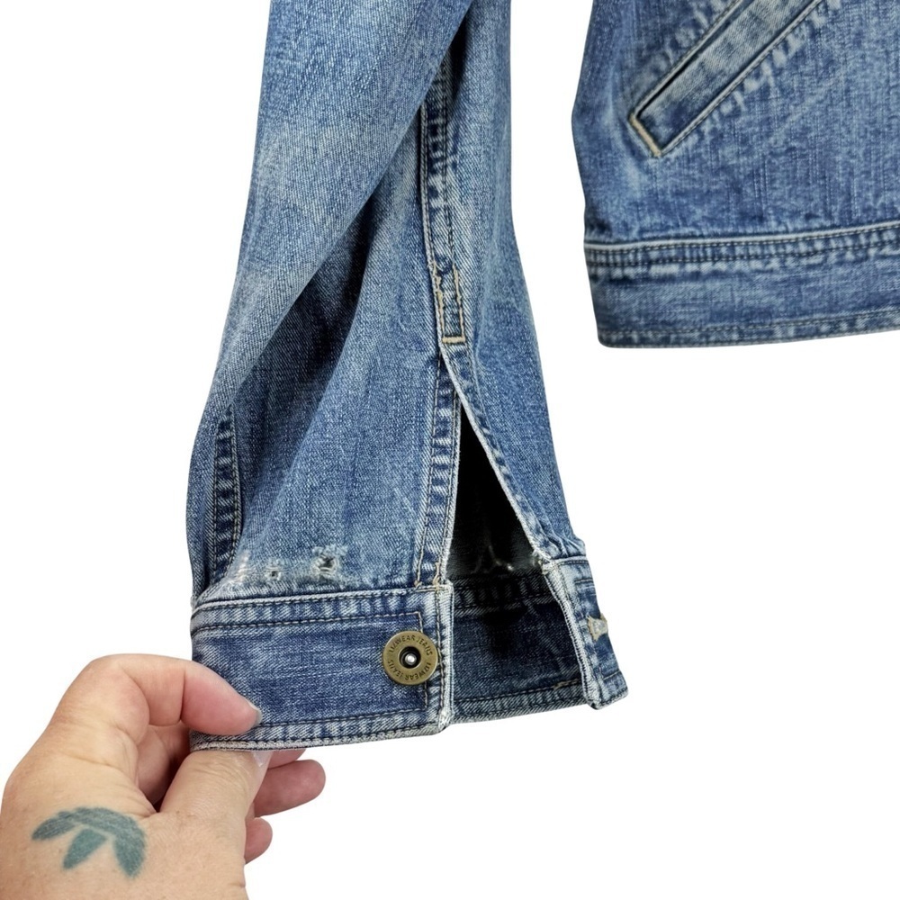 VINTAGE LIZ CLAIBORNE 80's/90's Womens Chic Light Denim Jacket w 4 Pockets M - Picture 4 of 7